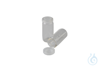 Rollrand-Schnappgläser weiß, 15 ml, 52x24 mm, kmpl. mit Poly-Verschluß